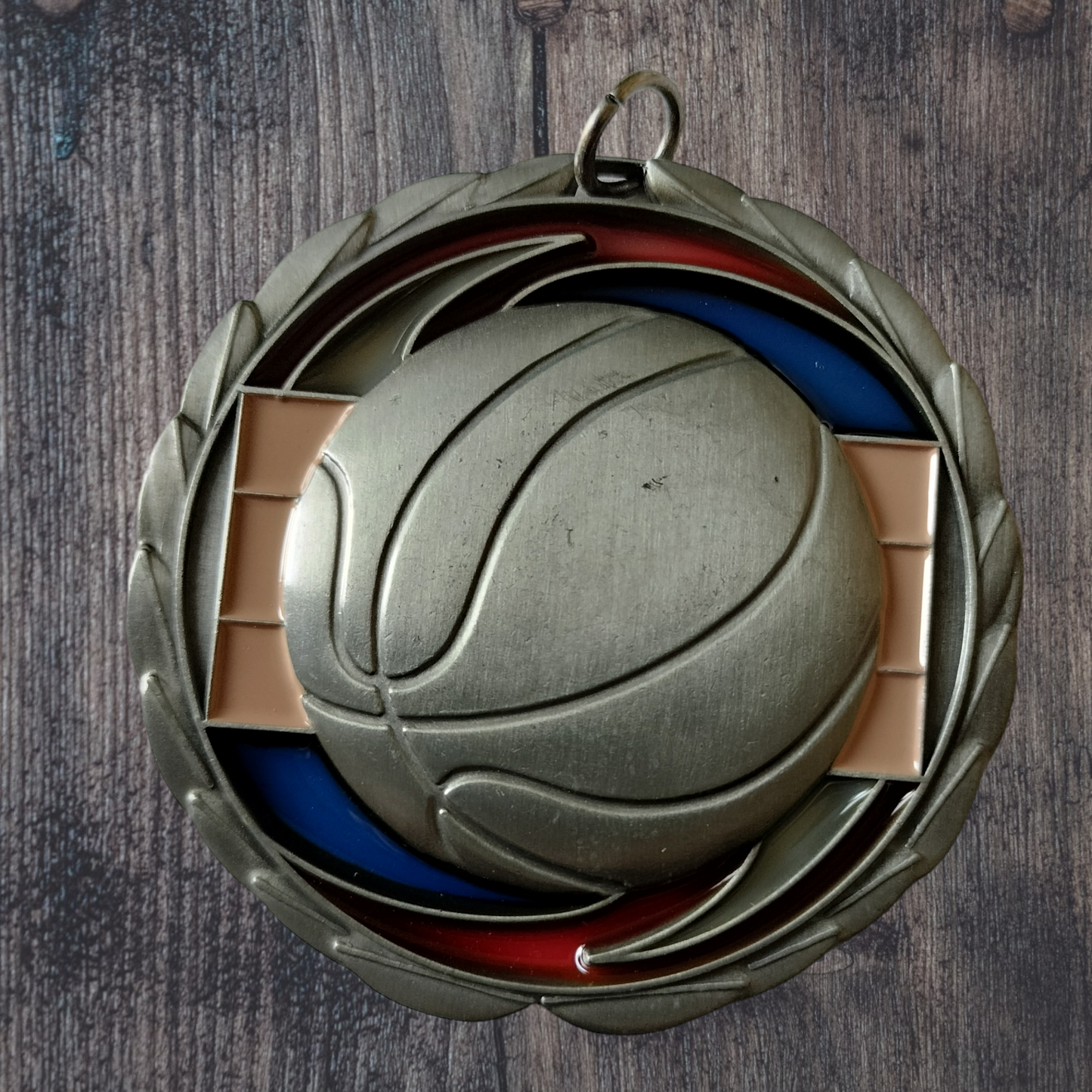 Basketball medal with resin