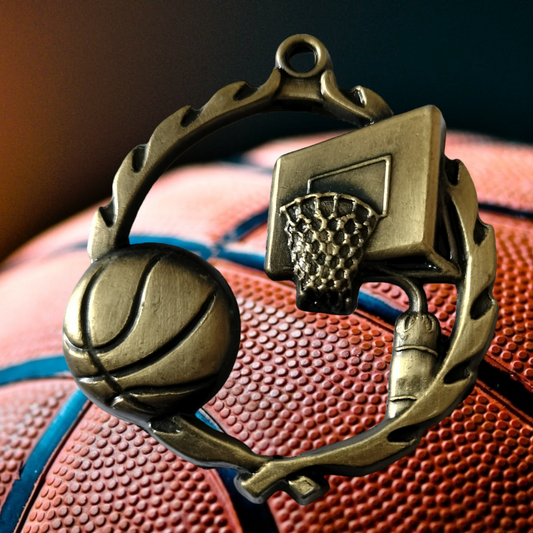 Basketball medal cutout