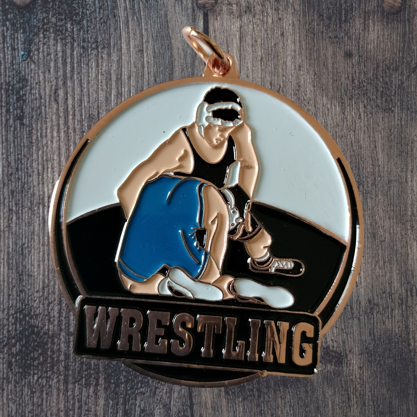 Wrestling medal colored