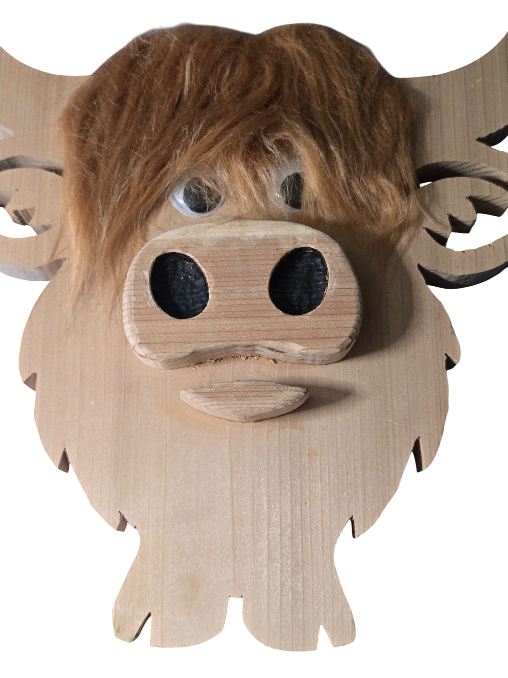 Wooden Highland Cow