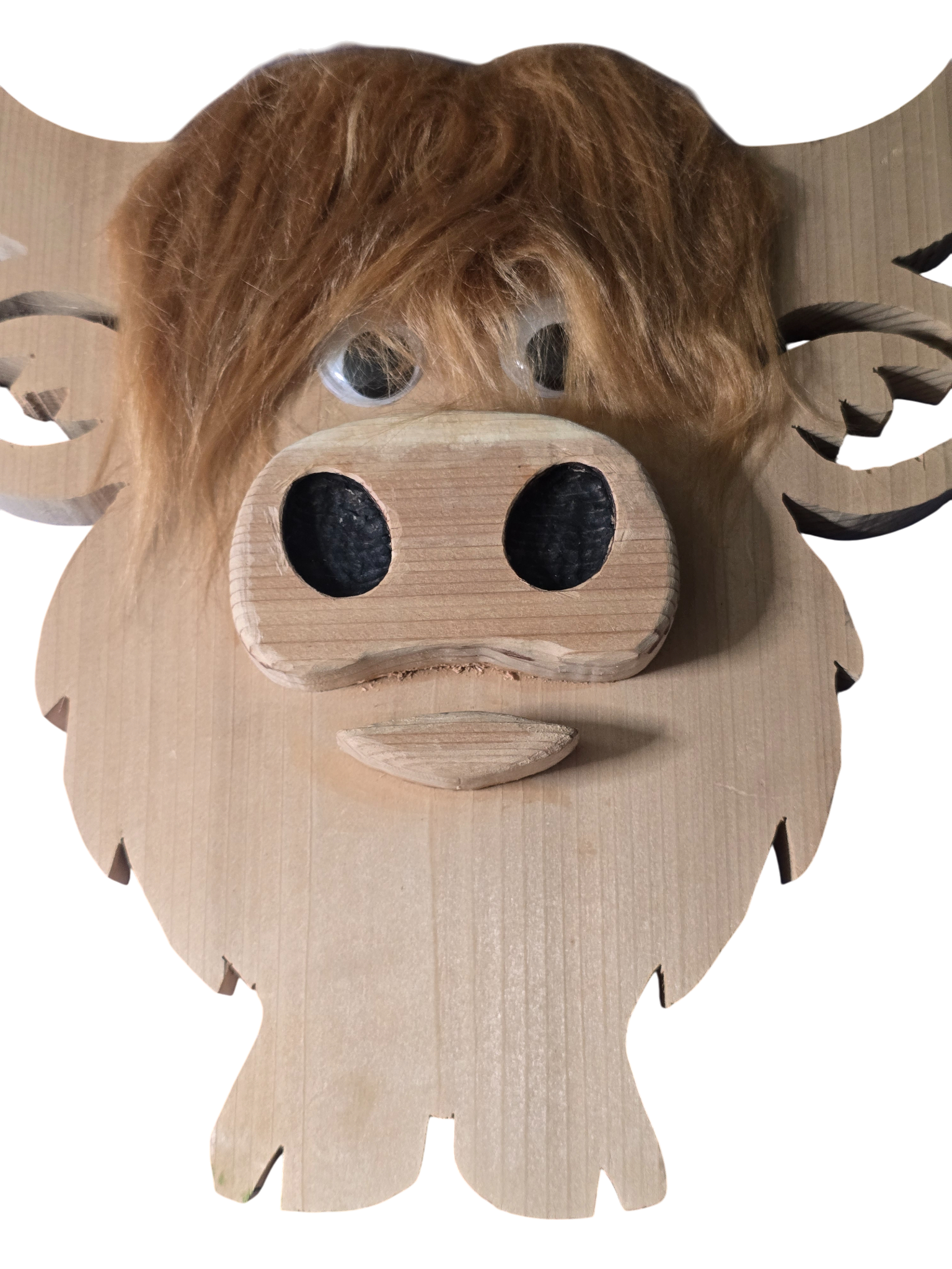 Wooden Highland Cow