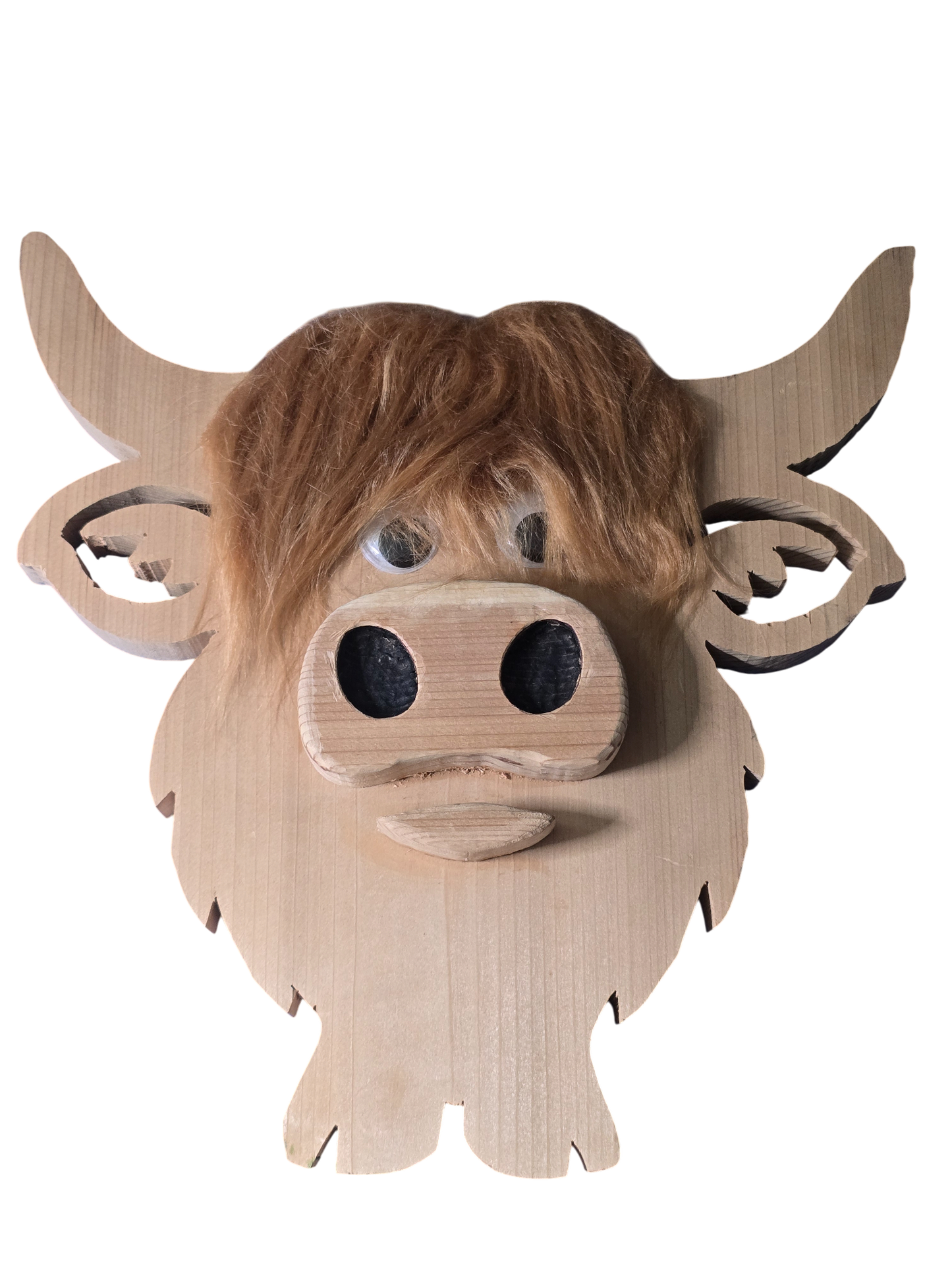 Wooden Highland Cow