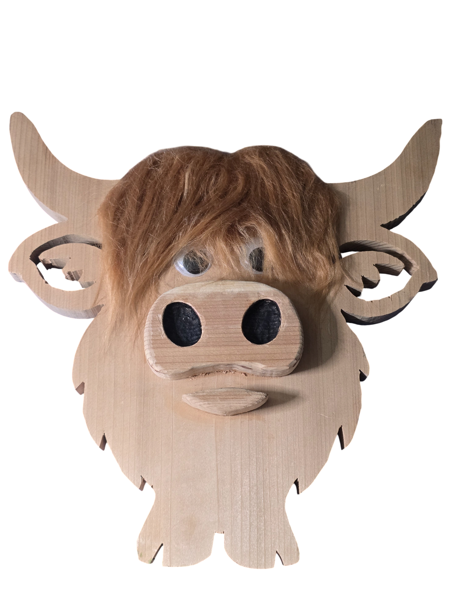 Wooden Highland Cow