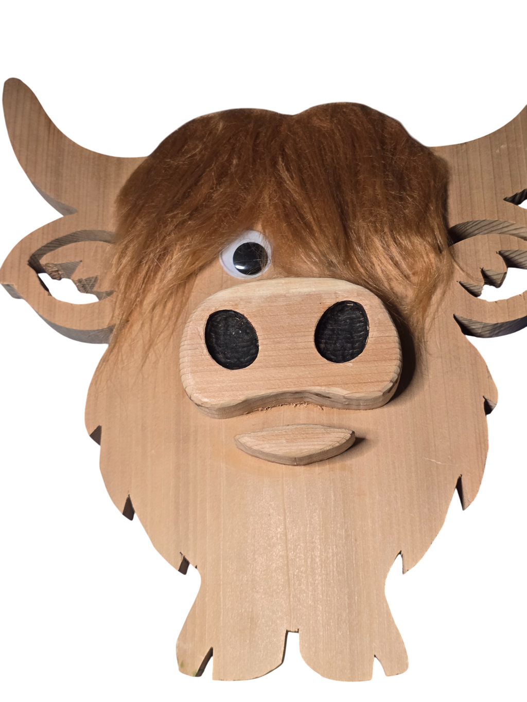 Wooden Highland Cow