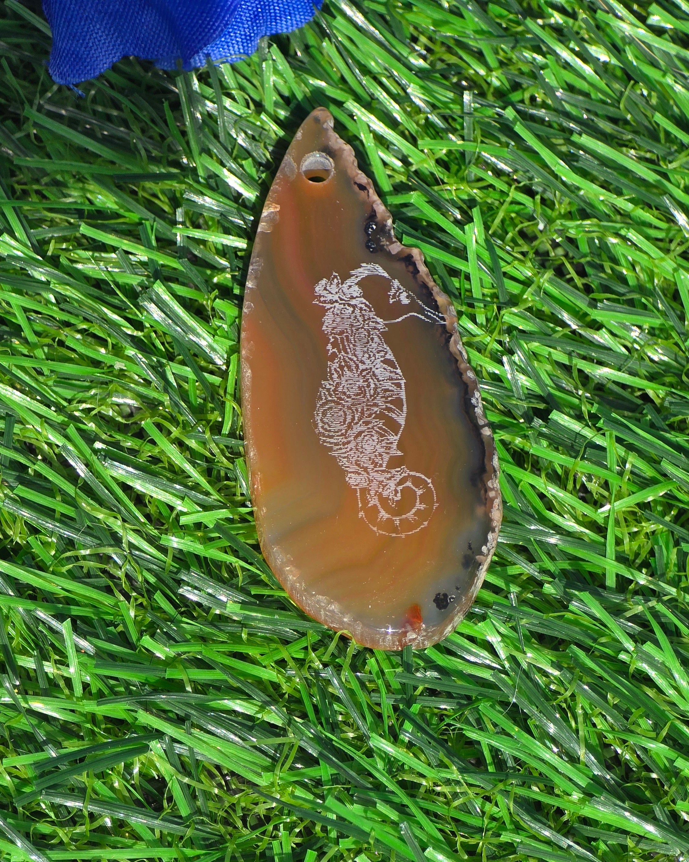 Engraved Agate Slices