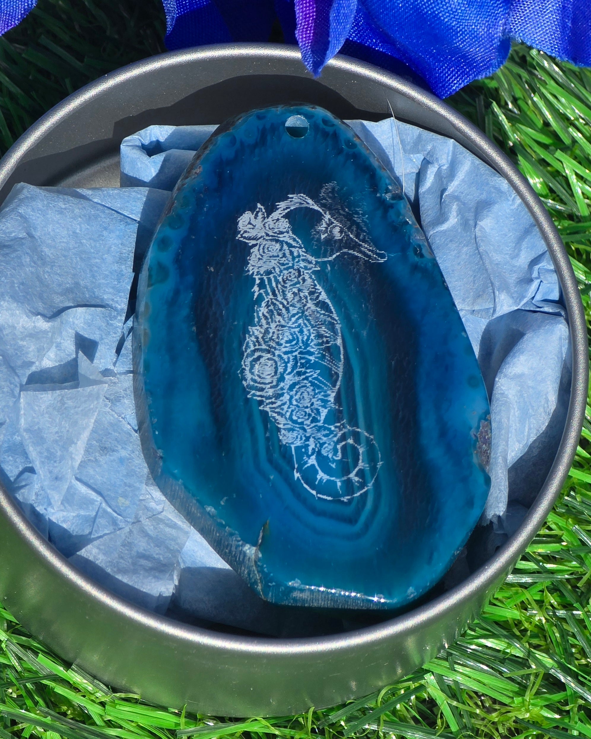 Engraved Agate Slices