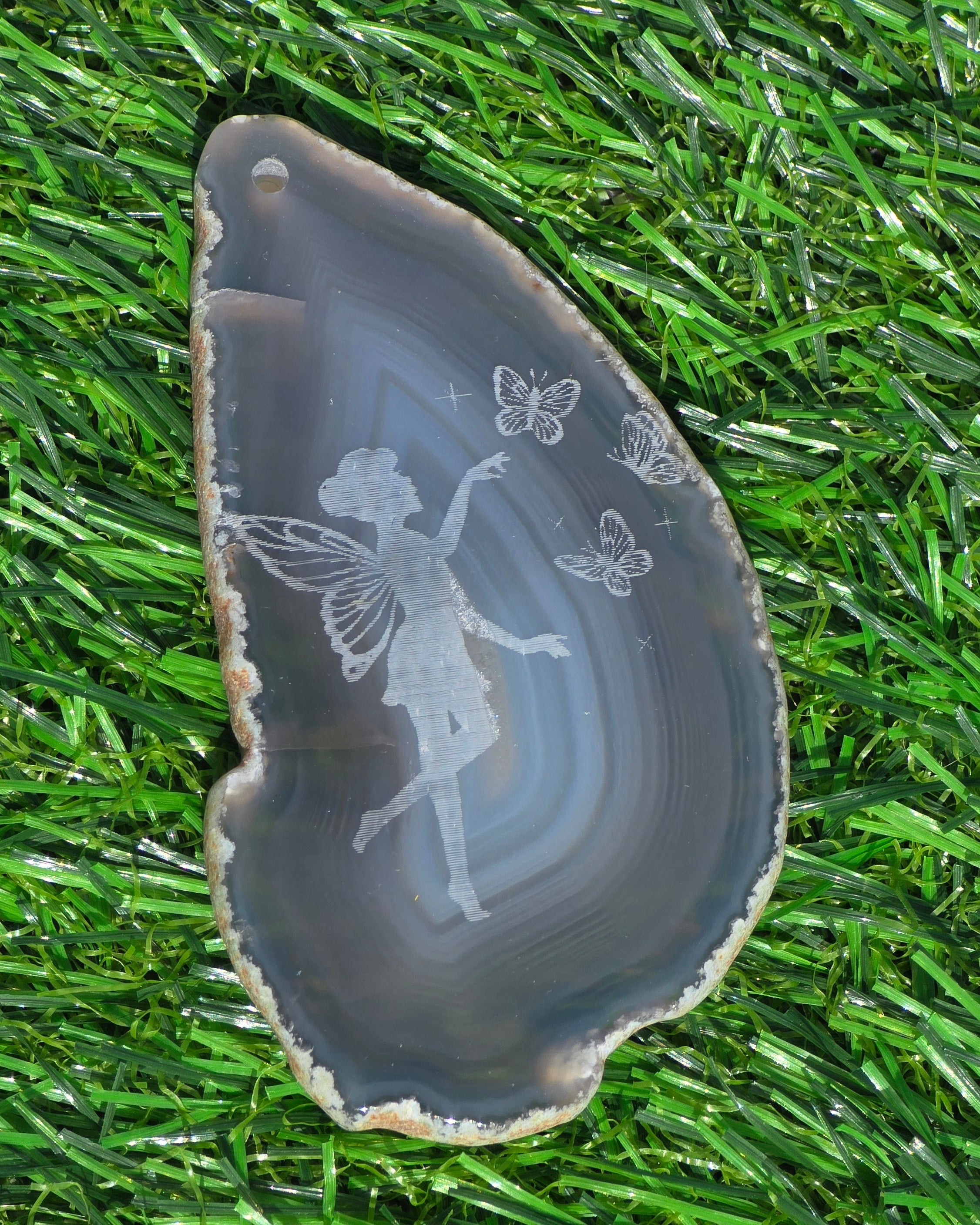 Engraved Agate Slices