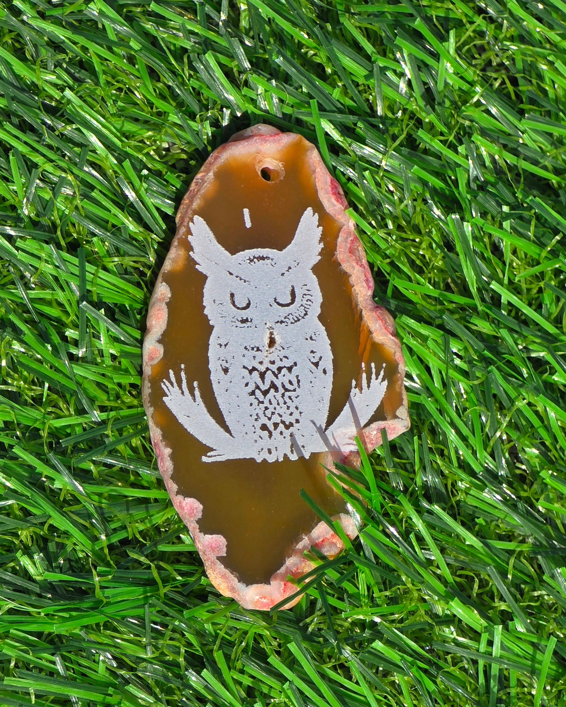 Engraved Agate Slices