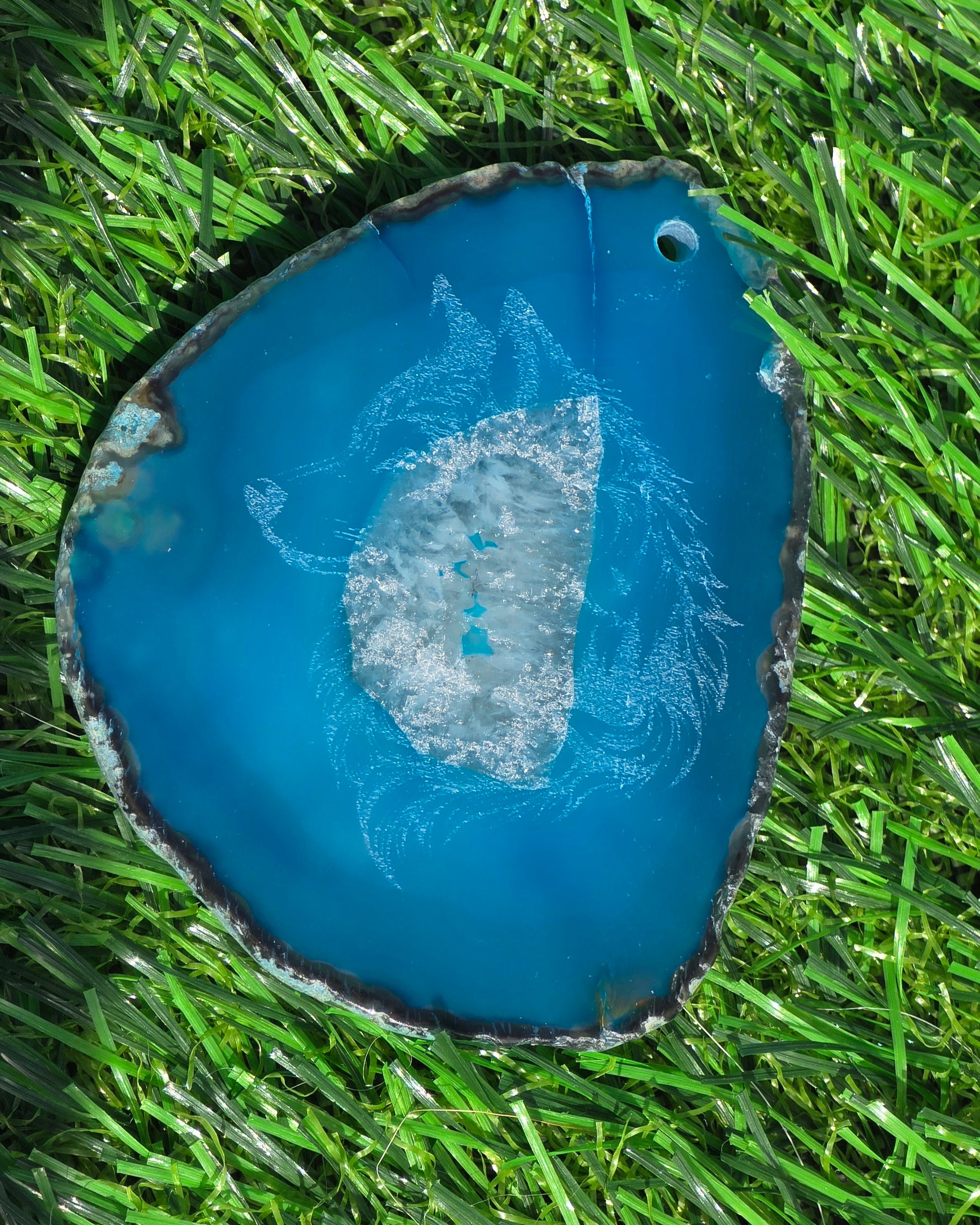 Engraved Agate Slices