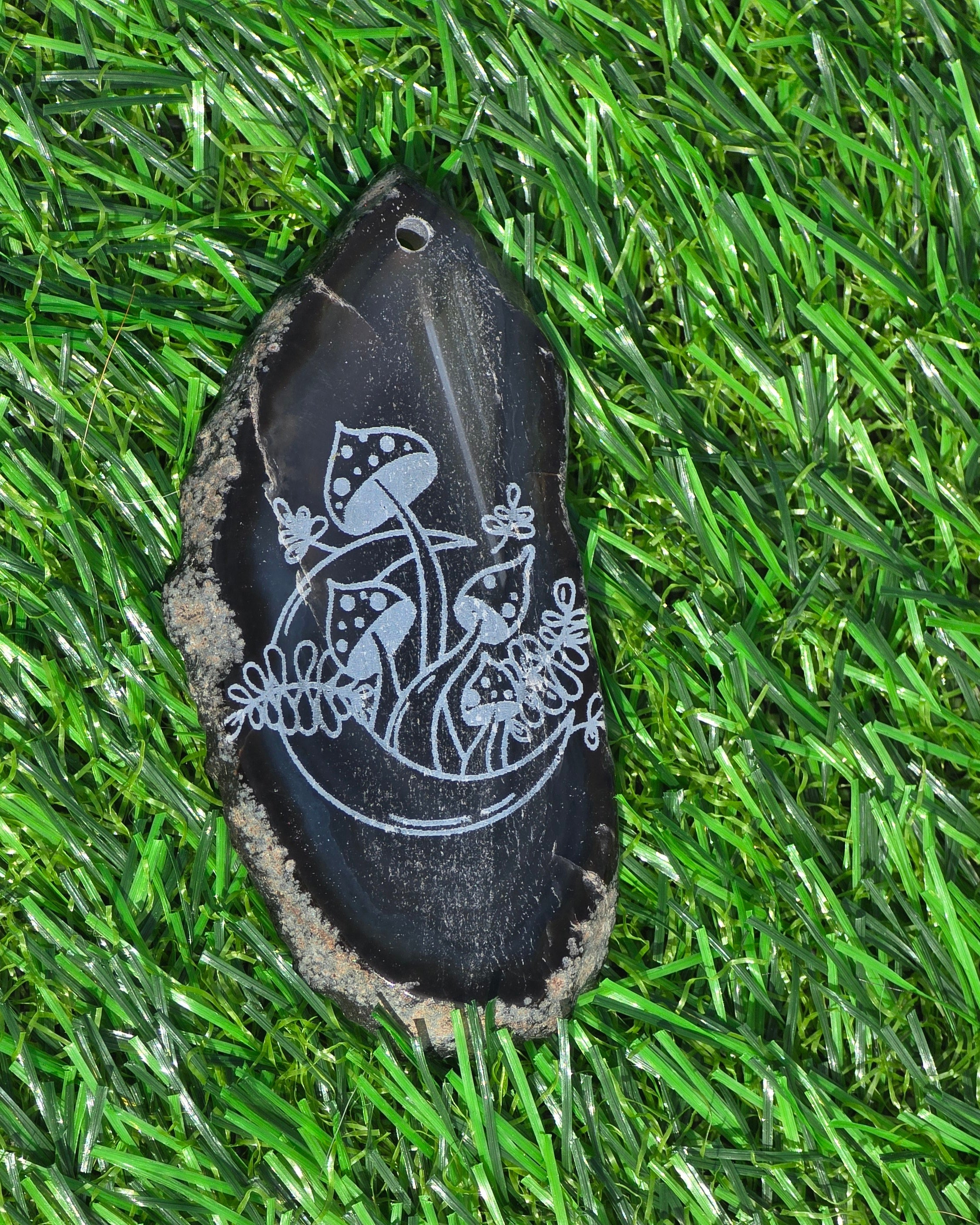 Engraved Agate Slices