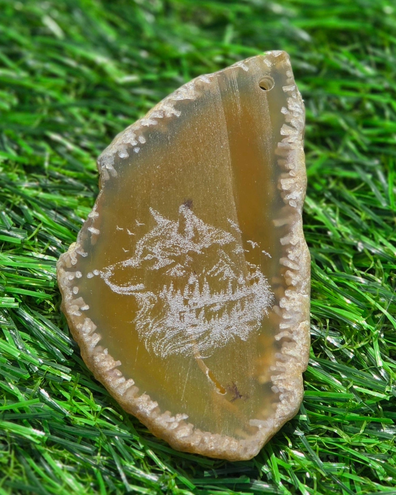 Engraved Agate Slices