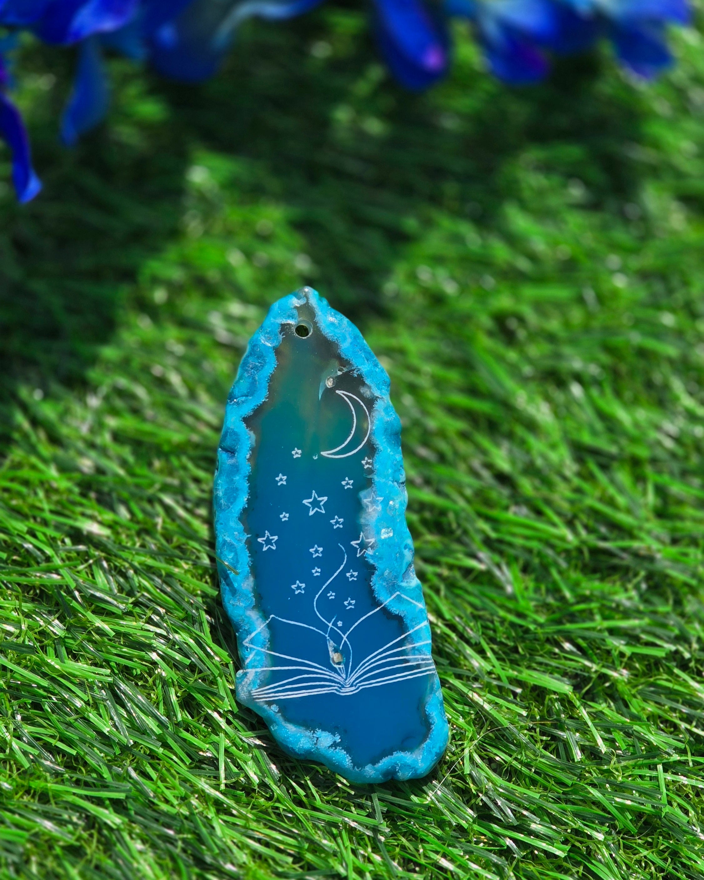 Engraved Agate Slices