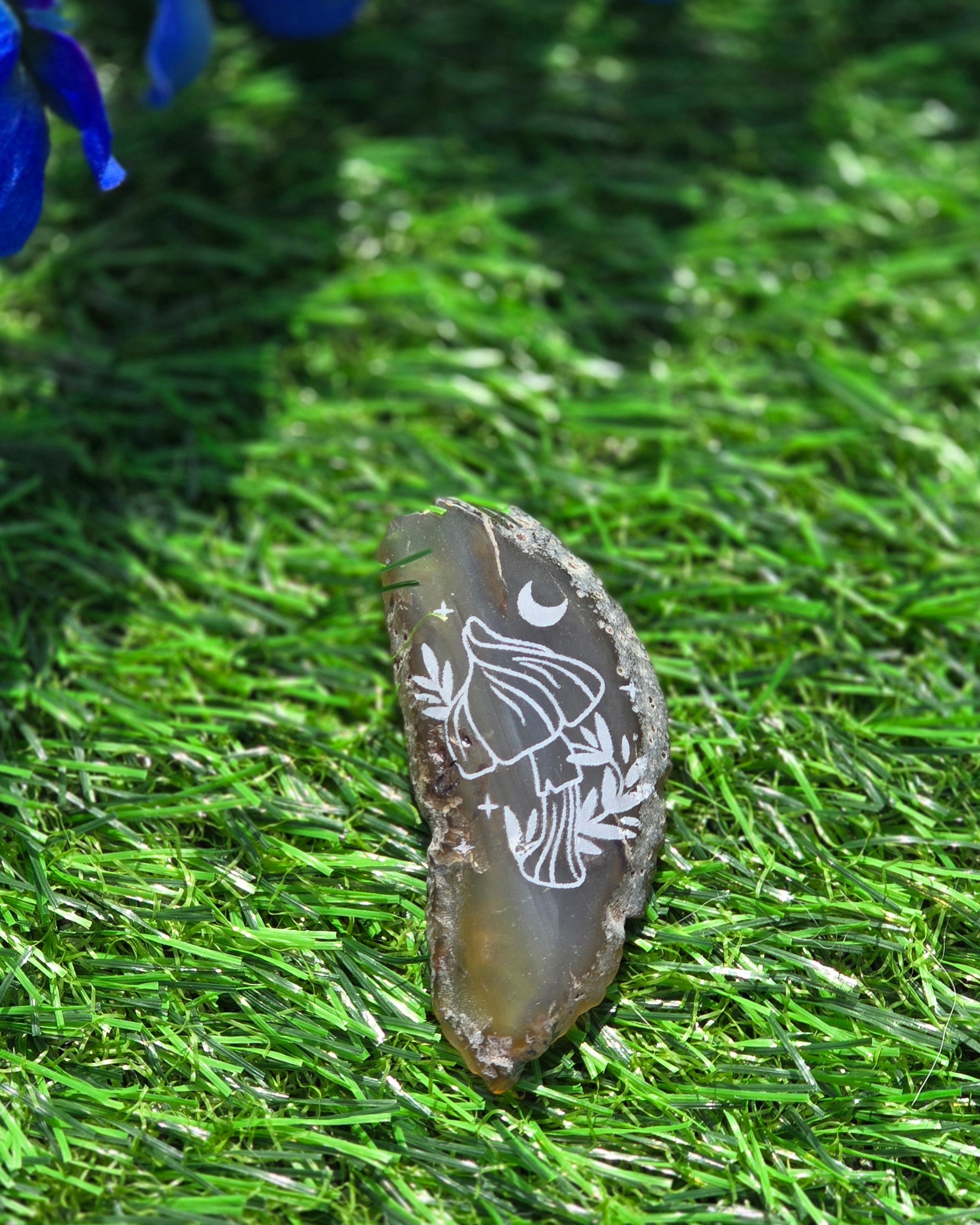 Engraved Agate Slices