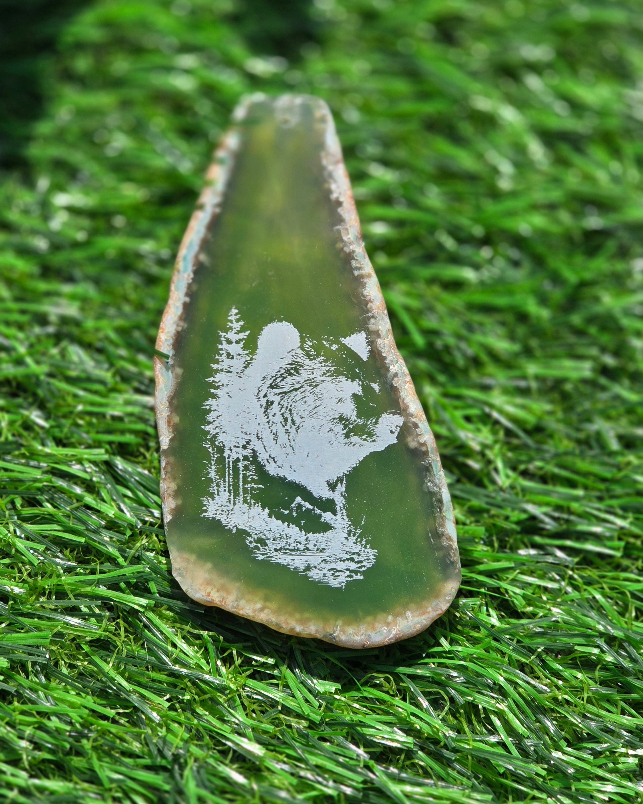Engraved Agate Slices