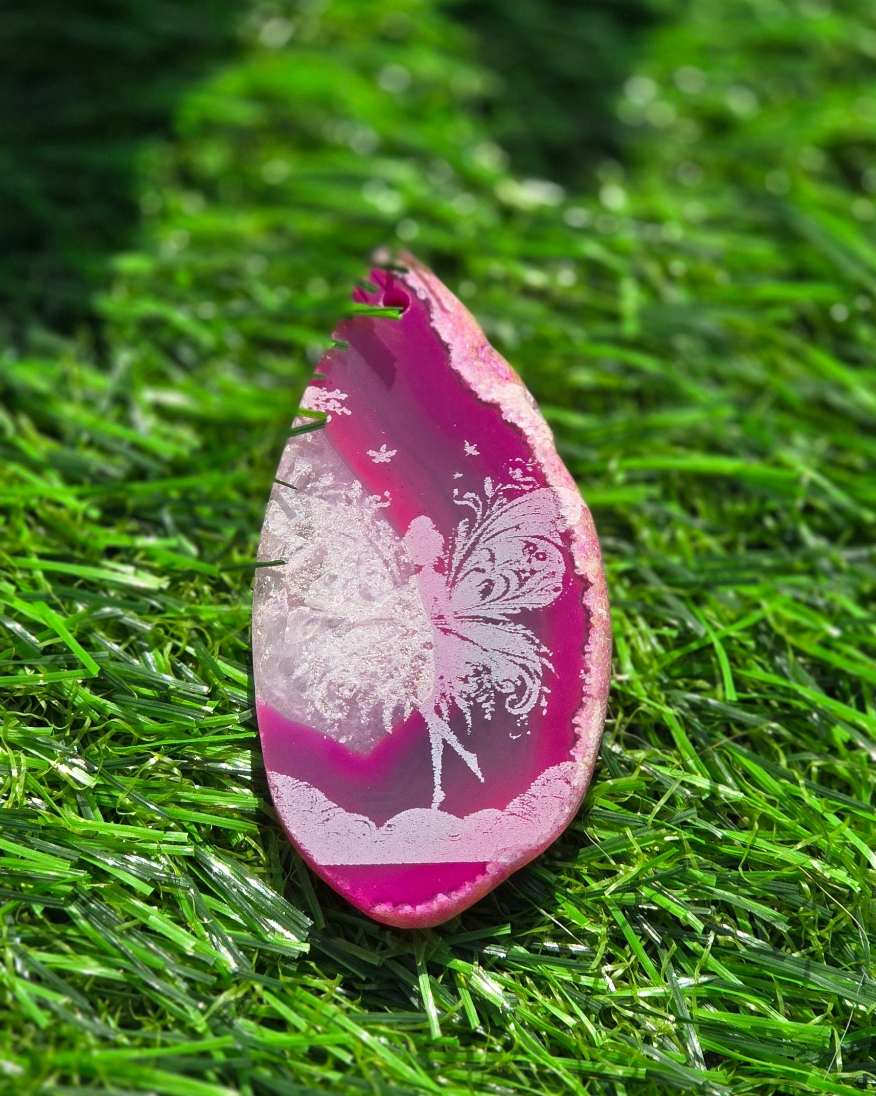 Engraved Agate Slices