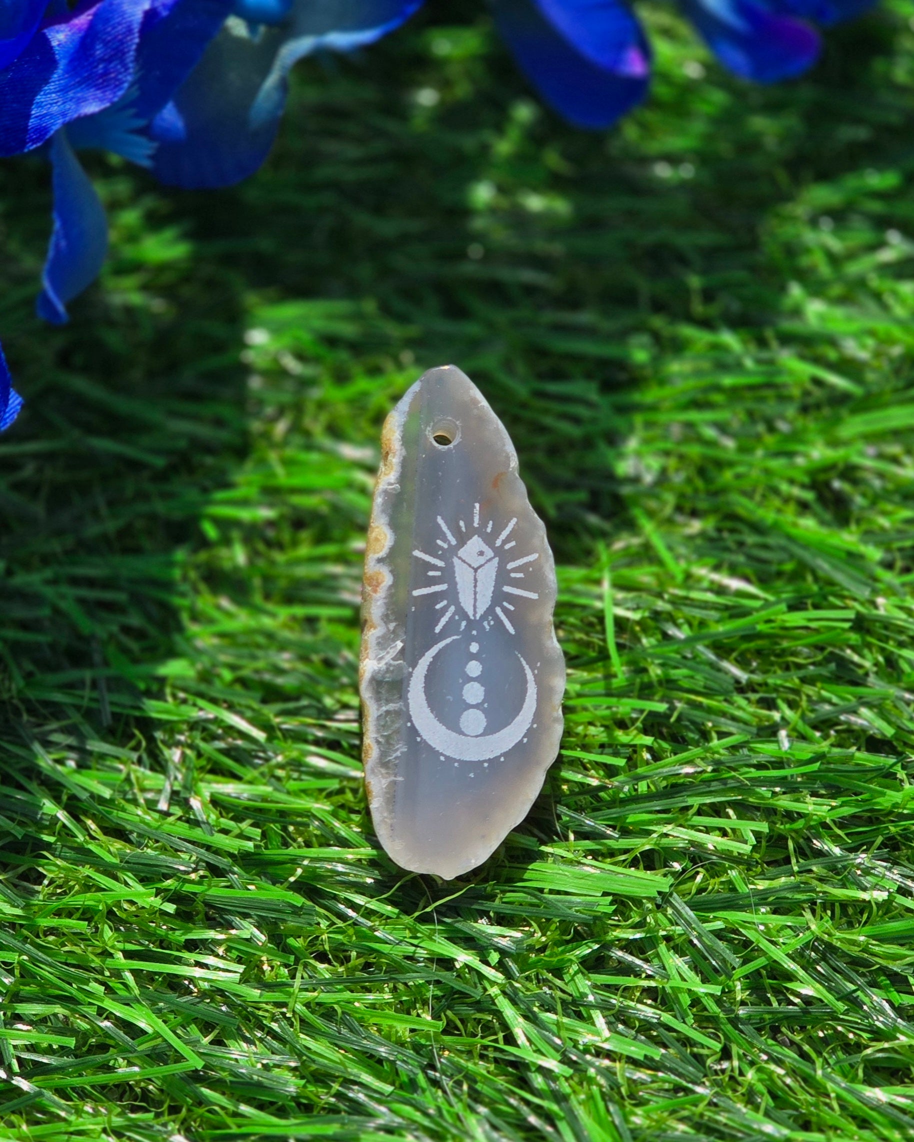 Engraved Agate Slices