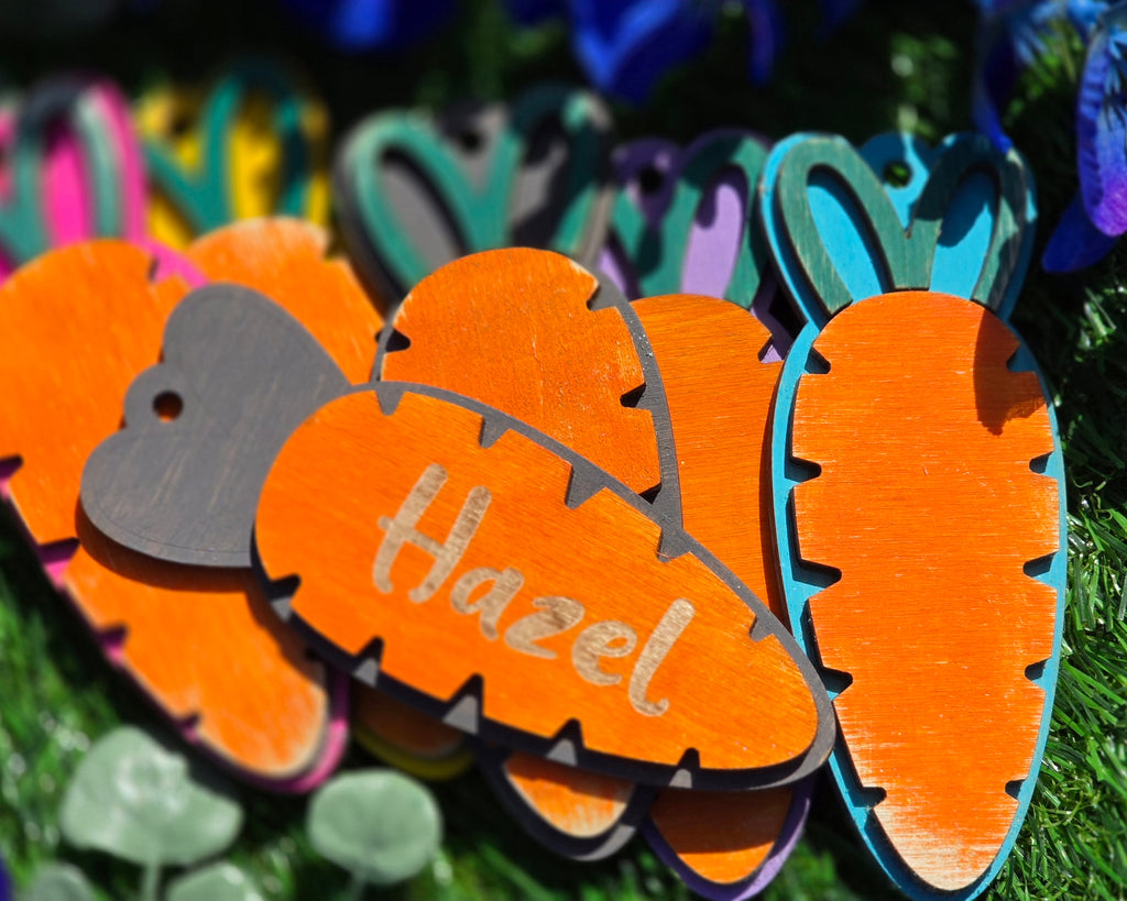 🥕 Personalized Easter Carrot Tags