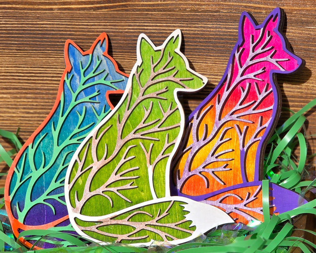 Layered Fox Magnet