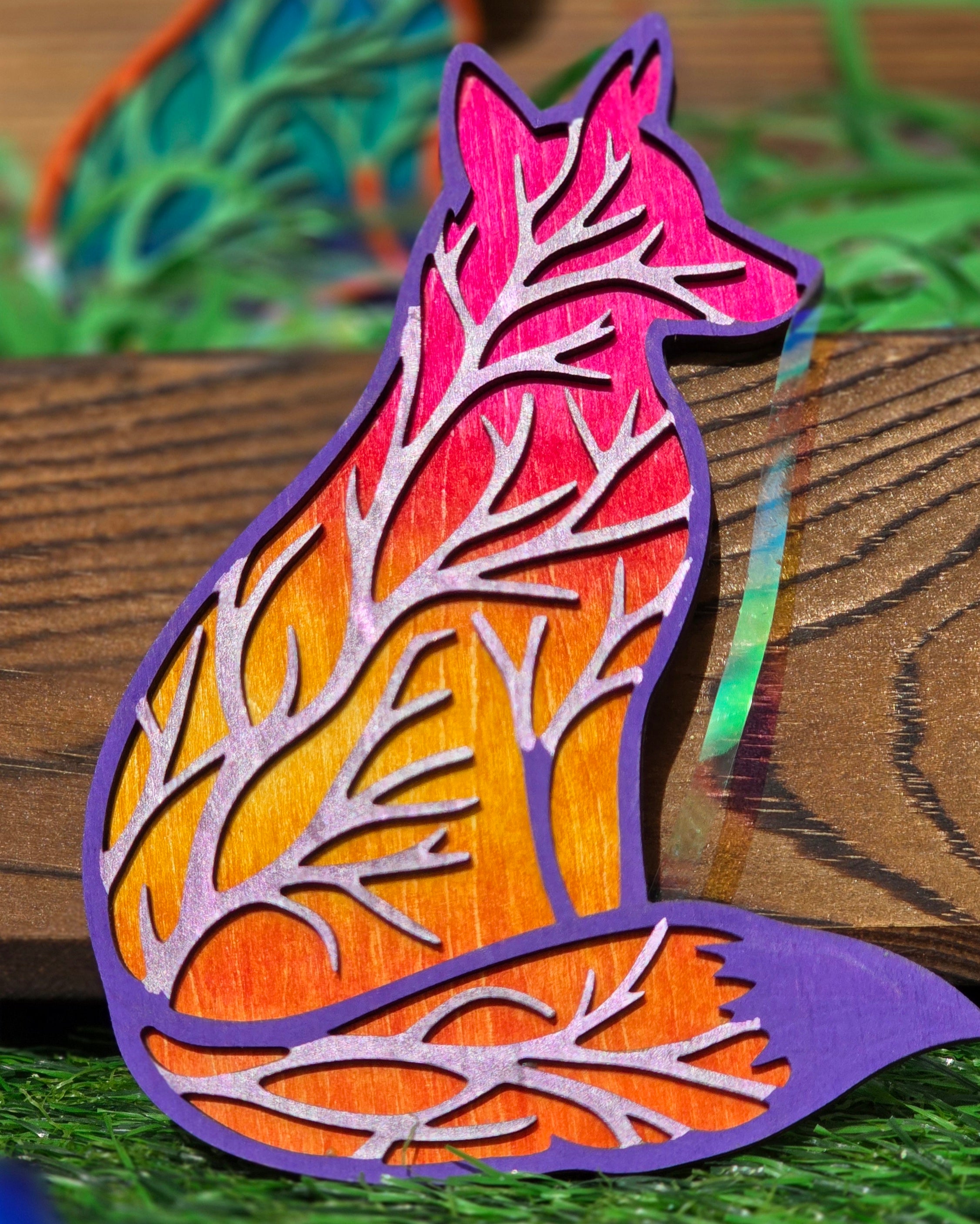Layered Fox Magnet