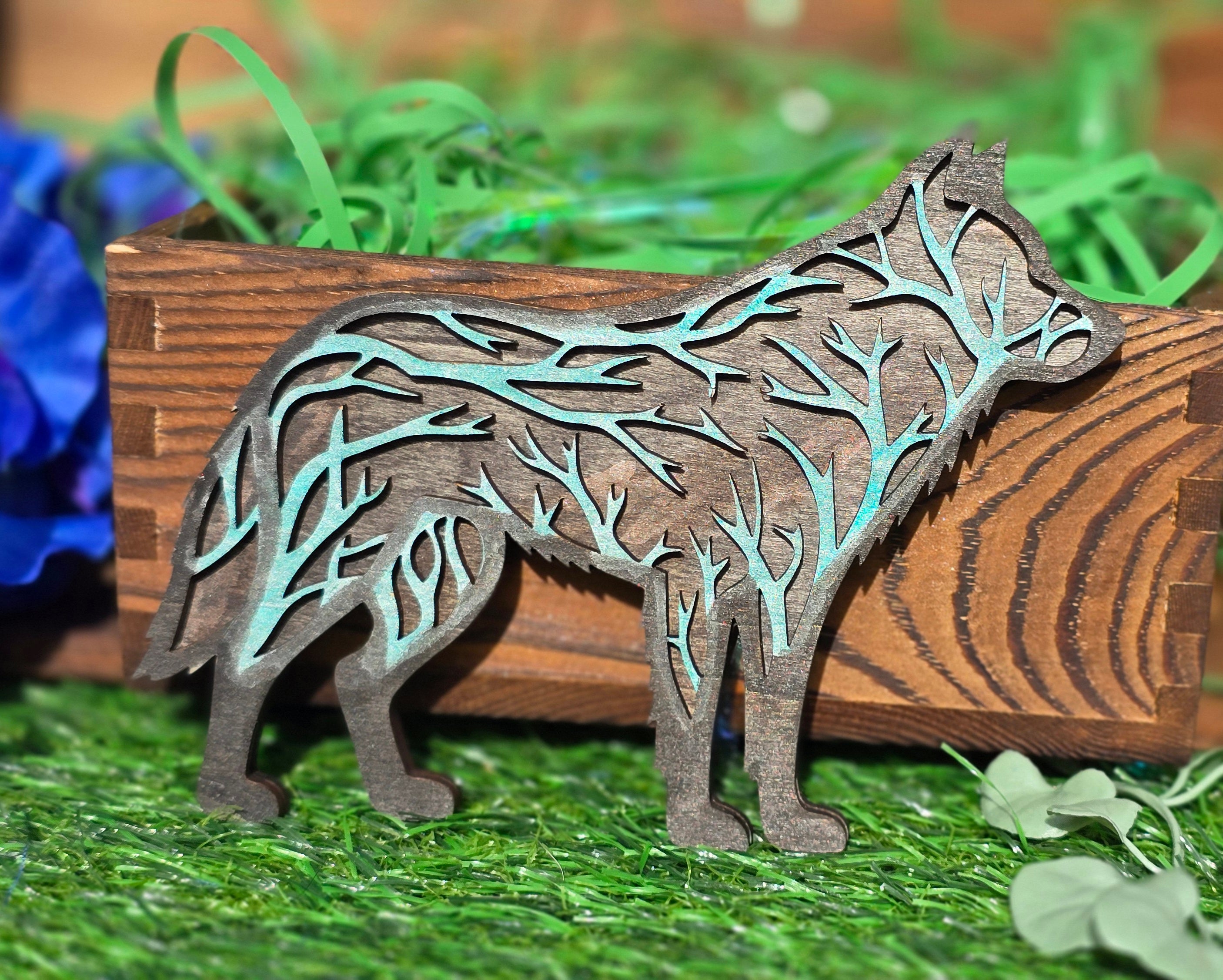 Layered wolf Magnet