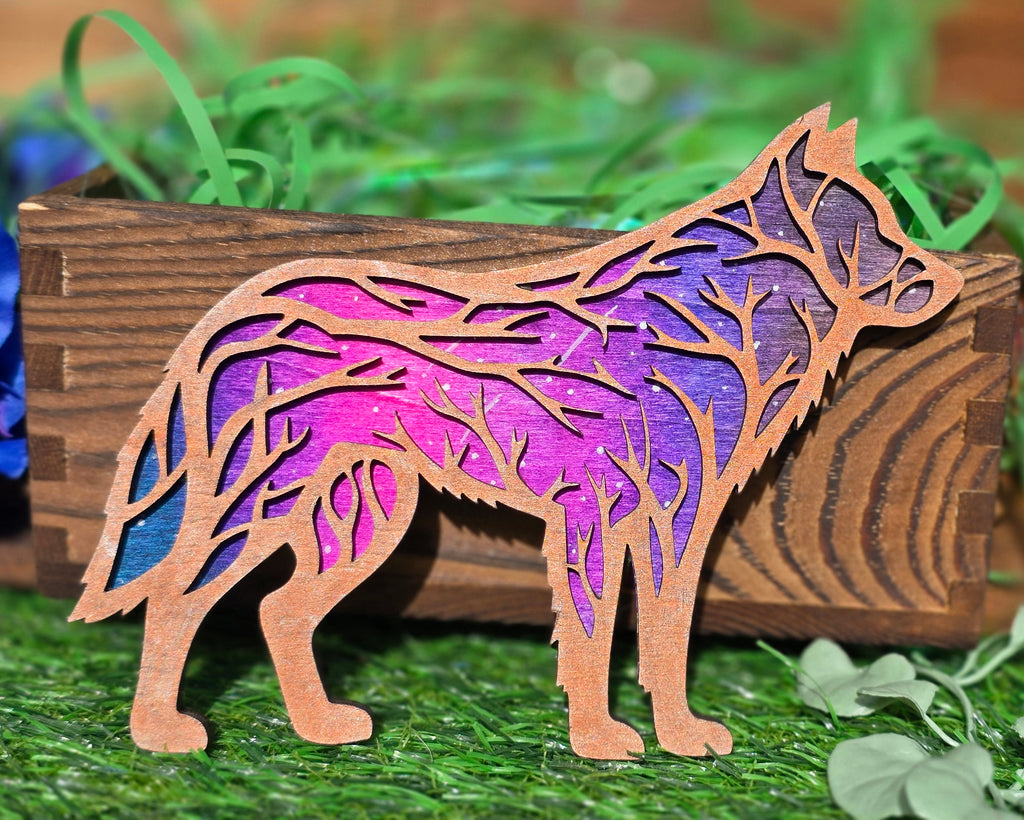 Layered wolf Magnet