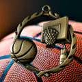 Basketball medal cutout