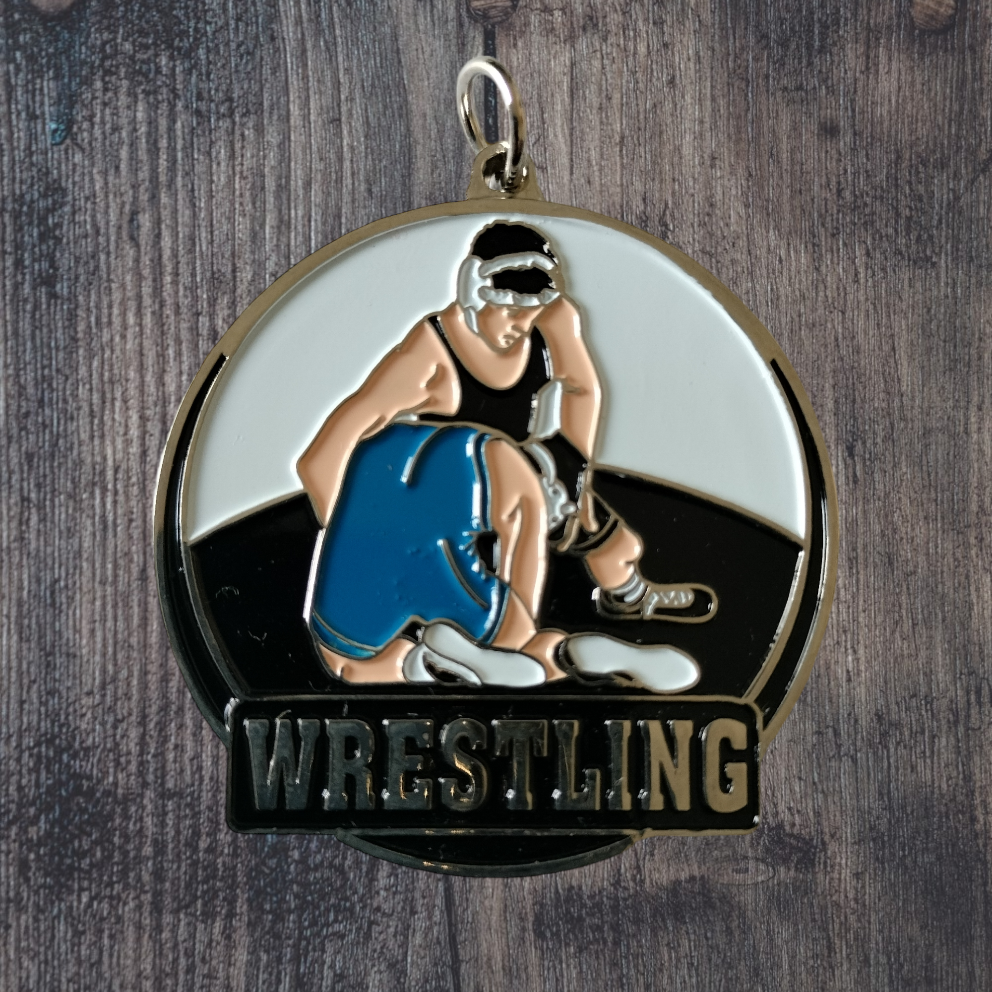 Wrestling medal colored