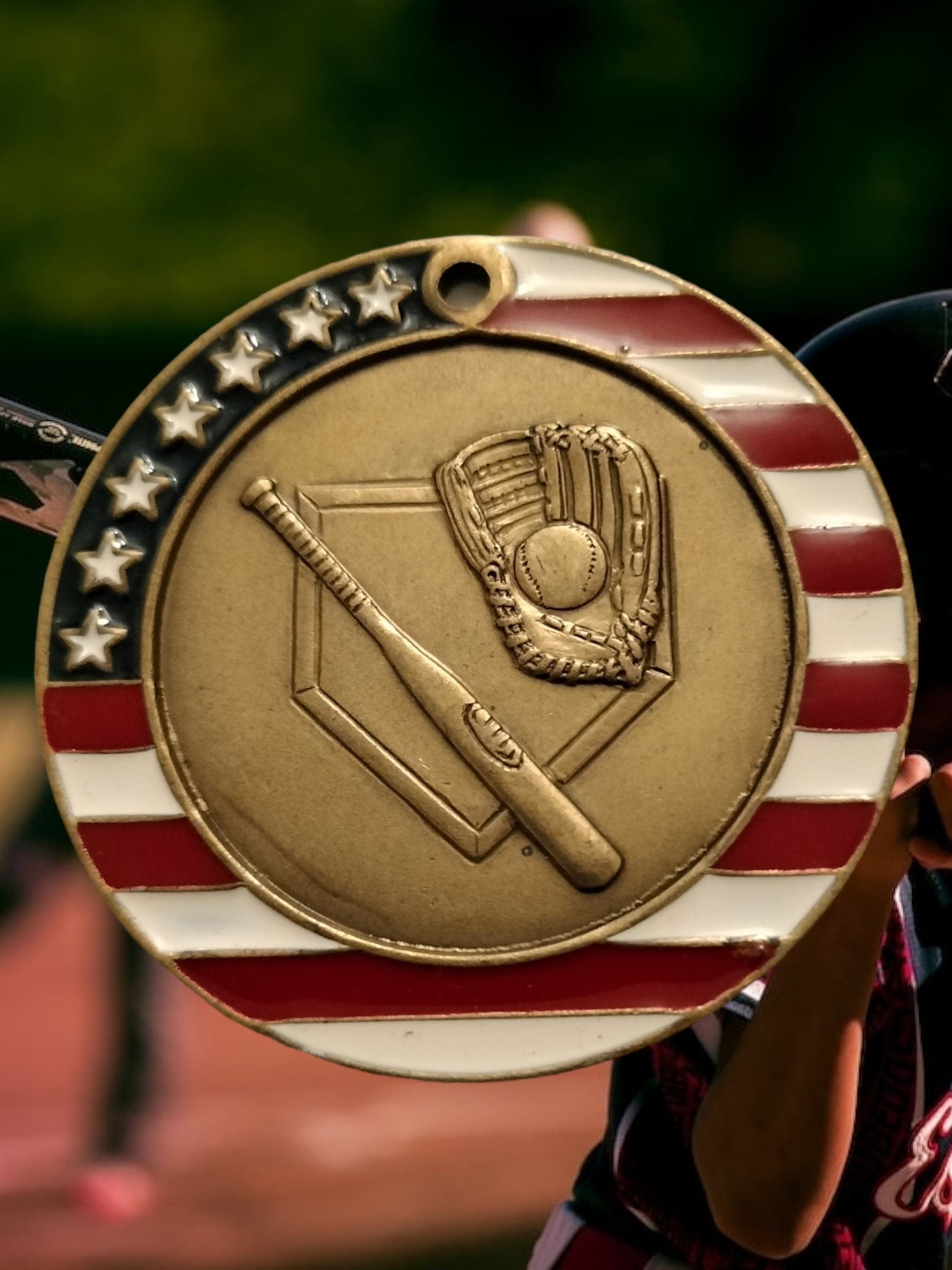 Colored Baseball Medal